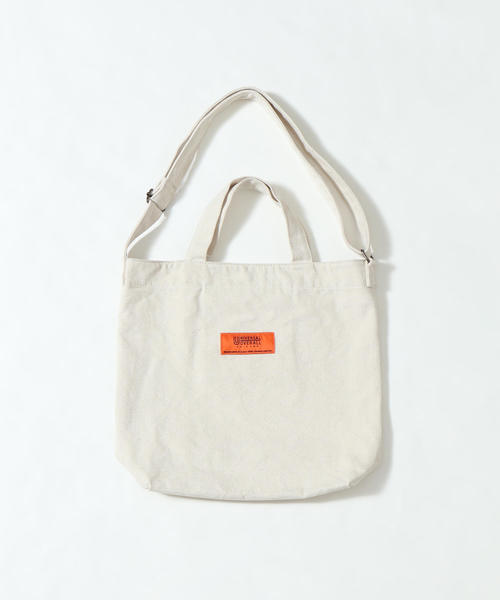 UNIVERSAL OVERALL(ユニバーサルオーバーオール)の「UNIVERSAL OVERALL(ユニバーサルオーバーオール)別注2WAYロゴトートバッグ(ブラウン⇒WEB限定カラー)(トートバッグ・メンズ・ナチュラル/ブラウン/ブラック・FREE)」の6枚目の写真