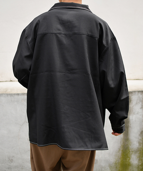 kutir（クティール）の「ポケットオープンカラーシャツ（シャツ/ブラウス・メンズ・ブラック/ベージュ/チャコールグレー/ライトベージュ・LARGE/MEDIUM）」の10枚目の写真