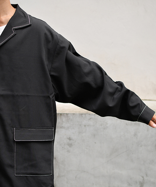 kutir（クティール）の「ポケットオープンカラーシャツ（シャツ/ブラウス・メンズ・ブラック/ベージュ/チャコールグレー/ライトベージュ・LARGE/MEDIUM）」の11枚目の写真