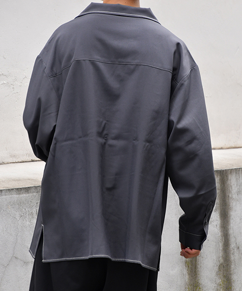 kutir（クティール）の「ポケットオープンカラーシャツ（シャツ/ブラウス・メンズ・ブラック/ベージュ/チャコールグレー/ライトベージュ・LARGE/MEDIUM）」の17枚目の写真