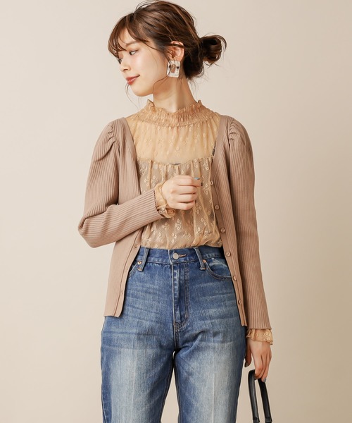 natural couture(ナチュラルクチュール)の「2WAYプリンセスニット(ニット/セーター・レディース・ブラウン/ベージュ/ラベンダー/ピンク・FREE)」の1枚目の写真