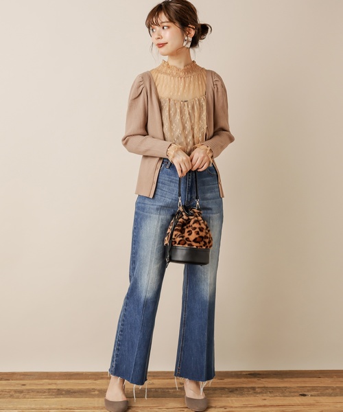 natural couture(ナチュラルクチュール)の「2WAYプリンセスニット(ニット/セーター・レディース・ブラウン/ベージュ/ラベンダー/ピンク・FREE)」の8枚目の写真
