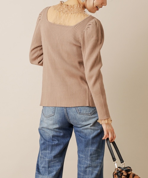 natural couture(ナチュラルクチュール)の「2WAYプリンセスニット(ニット/セーター・レディース・ブラウン/ベージュ/ラベンダー/ピンク・FREE)」の11枚目の写真
