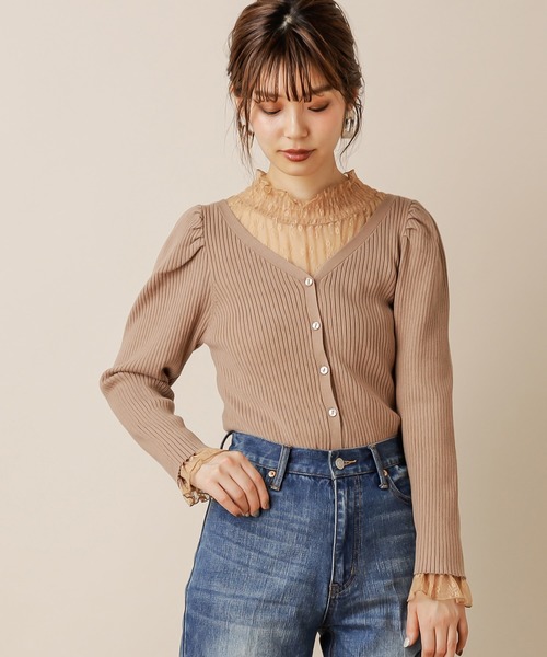 natural couture(ナチュラルクチュール)の「2WAYプリンセスニット(ニット/セーター・レディース・ブラウン/ベージュ/ラベンダー/ピンク・FREE)」の9枚目の写真
