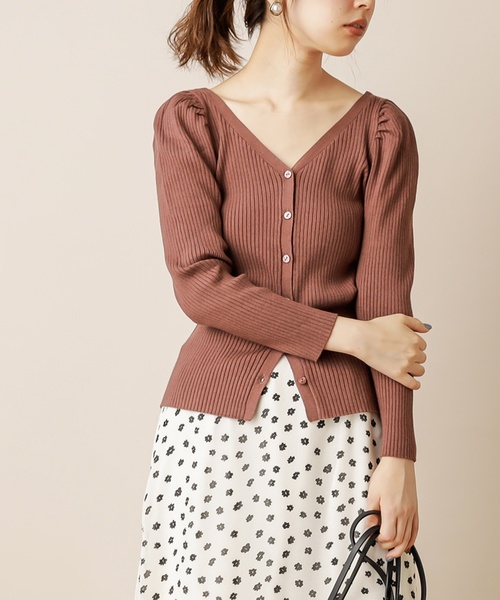 natural couture(ナチュラルクチュール)の「2WAYプリンセスニット(ニット/セーター・レディース・ブラウン/ベージュ/ラベンダー/ピンク・FREE)」の7枚目の写真