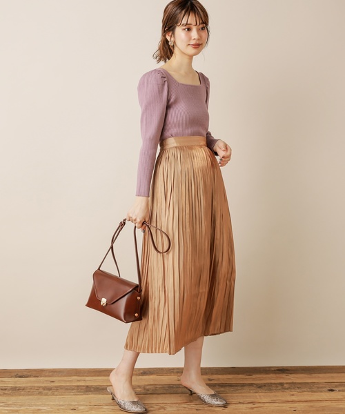 natural couture(ナチュラルクチュール)の「2WAYプリンセスニット(ニット/セーター・レディース・ブラウン/ベージュ/ラベンダー/ピンク・FREE)」の12枚目の写真