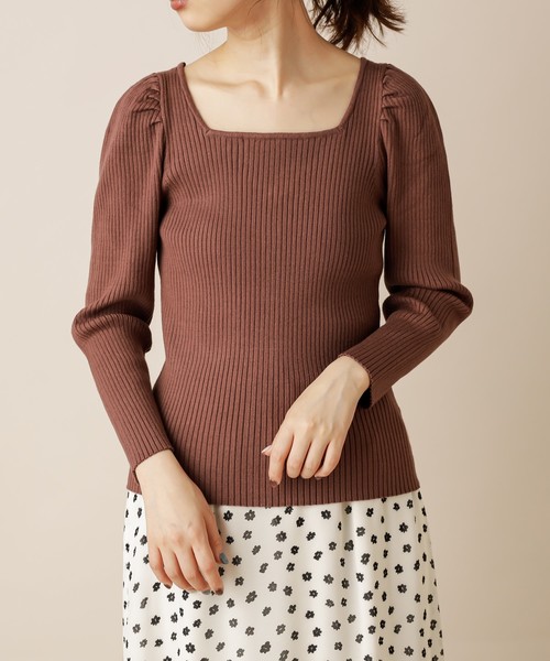 natural couture(ナチュラルクチュール)の「2WAYプリンセスニット(ニット/セーター・レディース・ブラウン/ベージュ/ラベンダー/ピンク・FREE)」の18枚目の写真