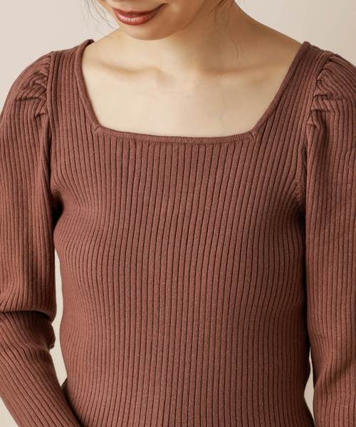 natural couture(ナチュラルクチュール)の「2WAYプリンセスニット(ニット/セーター・レディース・ブラウン/ベージュ/ラベンダー/ピンク・FREE)」の21枚目の写真