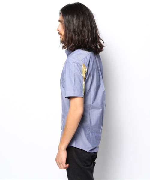 SHIPS JET BLUE（シップスジェットブルー）の「★★JB: カモフラージュ ショートスリーブ BDシャツ（シャツ/ブラウス・メンズ・オフホワイト/オリーブ/ブルー・LARGE/SMALL/MEDIUM）」の6枚目の写真