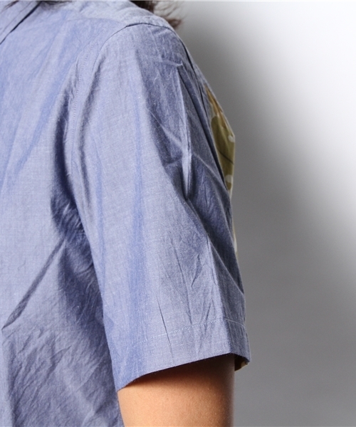 SHIPS JET BLUE（シップスジェットブルー）の「★★JB: カモフラージュ ショートスリーブ BDシャツ（シャツ/ブラウス・メンズ・オフホワイト/オリーブ/ブルー・LARGE/SMALL/MEDIUM）」の9枚目の写真