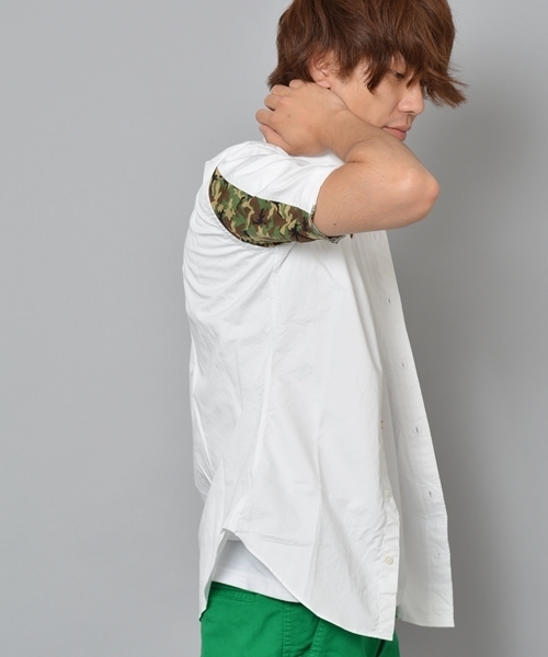 SHIPS JET BLUE（シップスジェットブルー）の「★★JB: カモフラージュ ショートスリーブ BDシャツ（シャツ/ブラウス・メンズ・オフホワイト/オリーブ/ブルー・LARGE/SMALL/MEDIUM）」の15枚目の写真