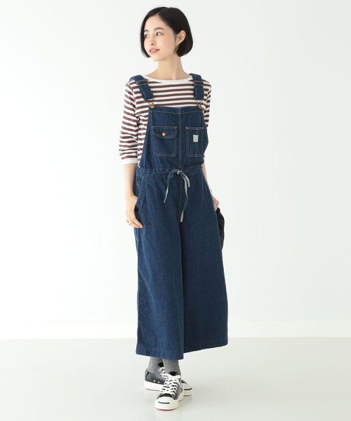 BEAMS BOY（ビームスボーイ）の「orslow × BEAMS BOY / ジャンパー キュロット（サロペット/オーバーオール・レディース・ネイビー/ホワイト・ONE SIZE）」の17枚目の写真