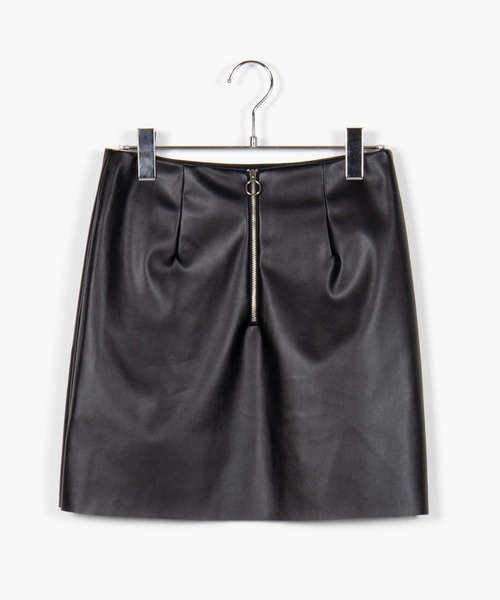 DING（ディング）の「DING/フェイクレザーミニスカート（スカート・レディース・ブラック・FREE）」の6枚目の写真