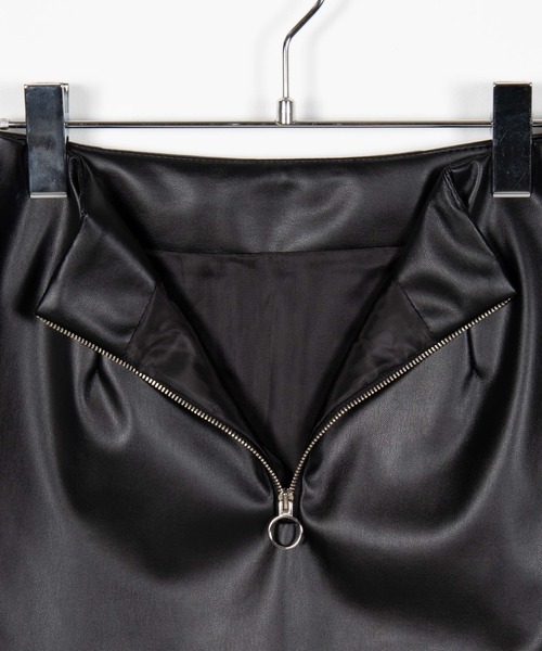 DING（ディング）の「DING/フェイクレザーミニスカート（スカート・レディース・ブラック・FREE）」の9枚目の写真