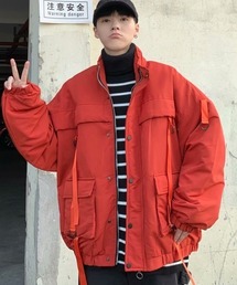 スーパーBIGサイズベルテッドポケット中綿ブルゾン