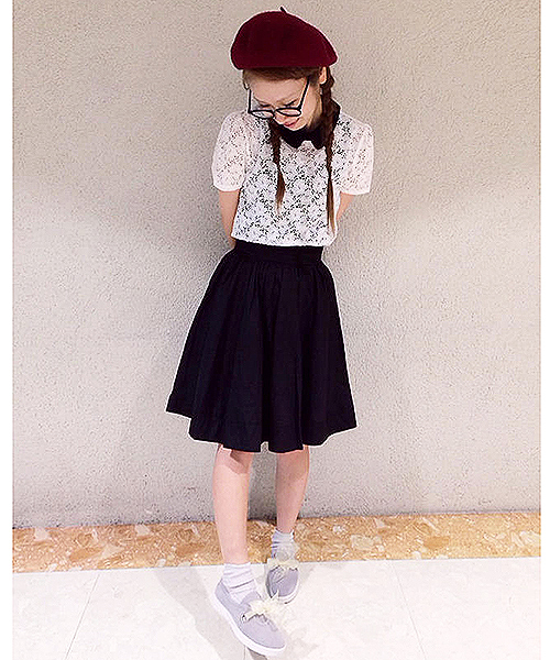 one after another NICE CLAUP(ワンアフターアナザーナイスクラップ)の「【ナイスクラップ】乙女フレアスカート(スカート・レディース・ボルドー/マスタード/インディゴブルー/ブラック・FREE)」の7枚目の写真