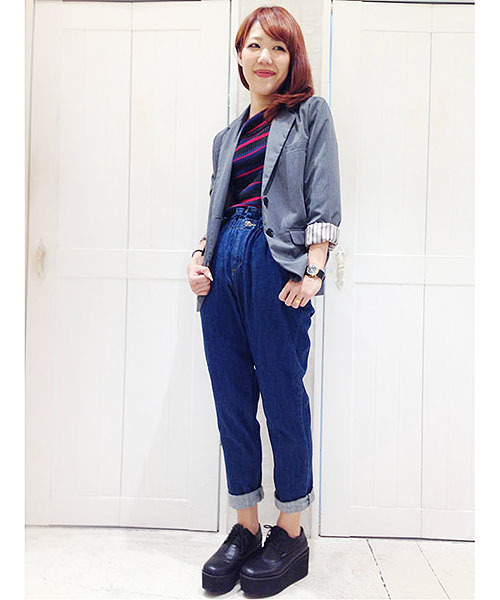 one after another NICE CLAUP(ワンアフターアナザーナイスクラップ)の「【ナイスクラップ】乙女フレアスカート(スカート・レディース・ボルドー/マスタード/インディゴブルー/ブラック・FREE)」の21枚目の写真