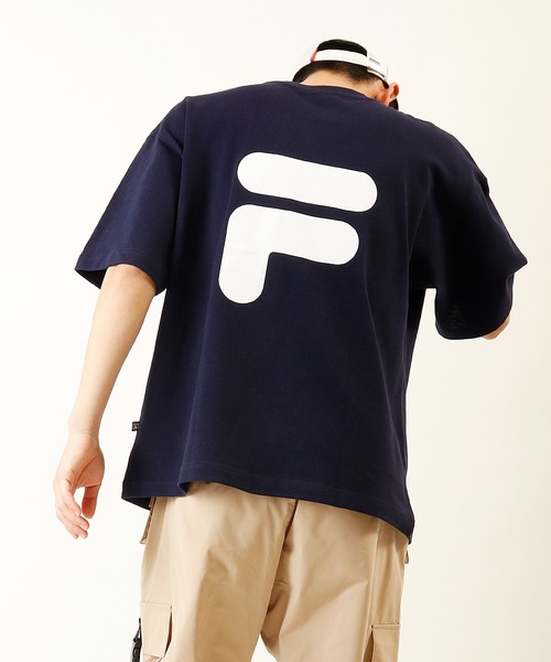 セール Fila Heritage ブランドロゴバックプリント 袖刺繍 半袖tシャツ Tシャツ カットソー Fila Heritage フィラヘリテージ のファッション通販 Zozotown