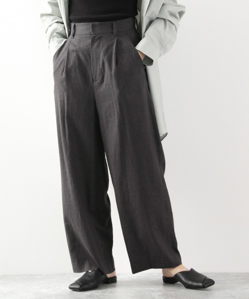 LOWRYS FARM（ローリーズファーム）の「エコＰ／Ｌリラックスパンツ　869155（その他パンツ・レディース・チャコールグレー/ブラウン/ブルー/イエロー/アイボリー/ブラック系その他・MEDIUM/LARGE）」の3枚目の写真