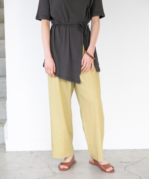 LOWRYS FARM（ローリーズファーム）の「エコＰ／Ｌリラックスパンツ　869155（その他パンツ・レディース・チャコールグレー/ブラウン/ブルー/イエロー/アイボリー/ブラック系その他・MEDIUM/LARGE）」の6枚目の写真