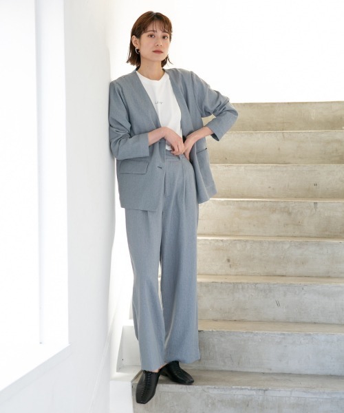 LOWRYS FARM（ローリーズファーム）の「エコＰ／Ｌリラックスパンツ　869155（その他パンツ・レディース・チャコールグレー/ブラウン/ブルー/イエロー/アイボリー/ブラック系その他・MEDIUM/LARGE）」の17枚目の写真