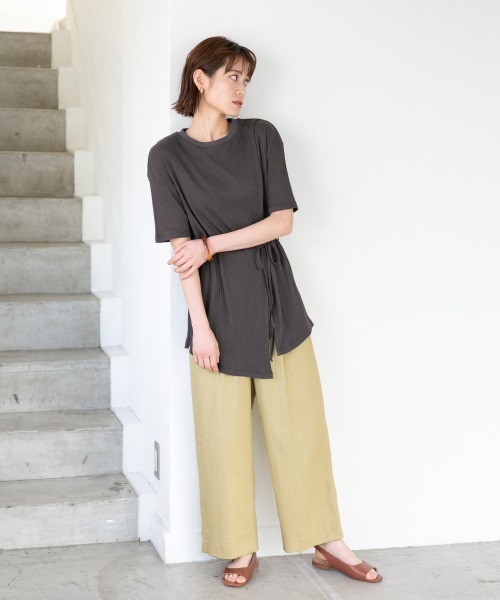 LOWRYS FARM（ローリーズファーム）の「エコＰ／Ｌリラックスパンツ　869155（その他パンツ・レディース・チャコールグレー/ブラウン/ブルー/イエロー/アイボリー/ブラック系その他・MEDIUM/LARGE）」の21枚目の写真