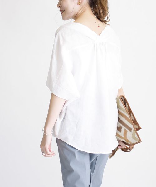 SHIPS（シップス）の「サフィランリネンブラウス◇（シャツ/ブラウス