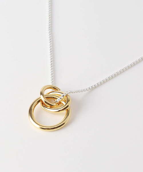 SMELLY（スメリー）の「コンビメッキトリプルリングネックレス（ネックレス・レディース・シルバー系その他・-）」の3枚目の写真