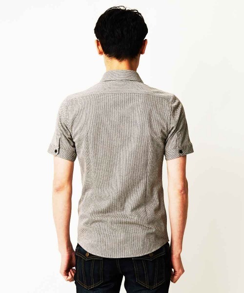 MICHEL KLEIN HOMME   （ミッシェルクランオム）の「半袖シャツ（ローランド）（シャツ/ブラウス・メンズ・ホワイト/ベージュ/ブルー・MEDIUM/LARGE/X-LARGE/48/51/46）」の11枚目の写真