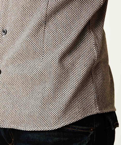 MICHEL KLEIN HOMME   （ミッシェルクランオム）の「半袖シャツ（ローランド）（シャツ/ブラウス・メンズ・ホワイト/ベージュ/ブルー・MEDIUM/LARGE/X-LARGE/48/51/46）」の8枚目の写真