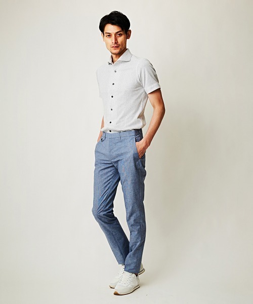 MICHEL KLEIN HOMME   （ミッシェルクランオム）の「半袖シャツ（ローランド）（シャツ/ブラウス・メンズ・ホワイト/ベージュ/ブルー・MEDIUM/LARGE/X-LARGE/48/51/46）」の12枚目の写真
