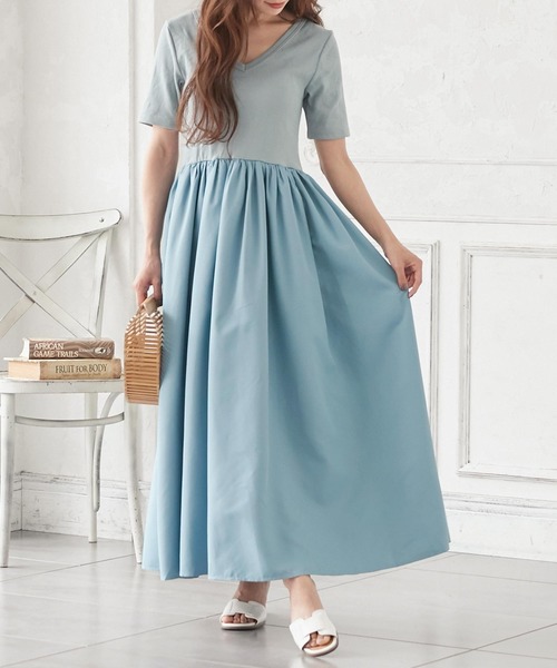 KOBE LETTUCE（コウベレタス）の「前後2WAYボリュームスカートワンピース（ワンピース・レディース・ホワイト系その他/ブルー/ブラック・FREE）」の10枚目の写真