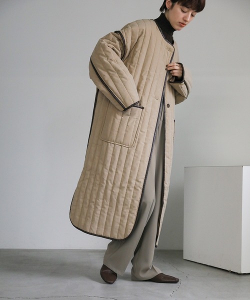 select MOCA（セレクトモカ）の「キルティングパイピングロングコート