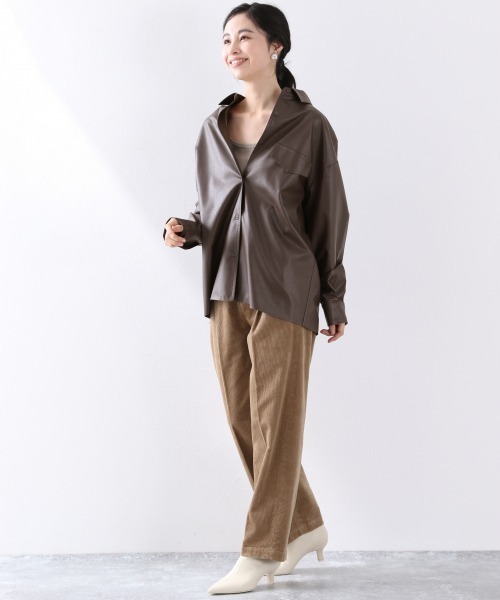 LOWRYS FARM(ローリーズファーム)の「ライスコーデュロイパンツ 889330(その他パンツ・レディース・アイボリー/チャコールグレー/ブラウン/グリーン/ブルー/イエロー/ダークブラウン・MEDIUM/LARGE)」の9枚目の写真