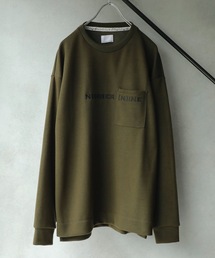 NUMBER (N)INE | 【NUMBER (N)INE】《別注》マイクロダンボール ロゴ刺繍ポケット クルーネック ルーズロンT(Tシャツ/カットソー)