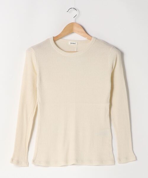Plantation ナチュラルライン　長袖Tシャツ ホワイト プランテーション Plantation ナチュラルライン長袖Tシャツ ホワイト プランテーション