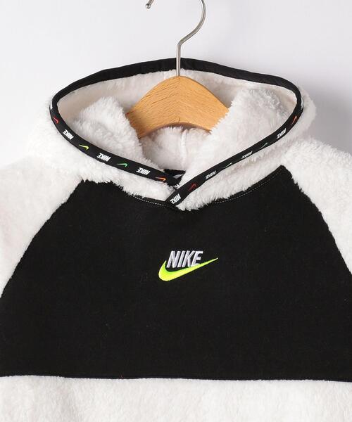NIKE（ナイキ）の「〔WEB限定〕NIKE（ナイキ）ボアフーディ プルオーバー（Tシャツ/カットソー・キッズ・オフホワイト・4:105cm/6:115cm/5:110cm/7:120cm）」の6枚目の写真