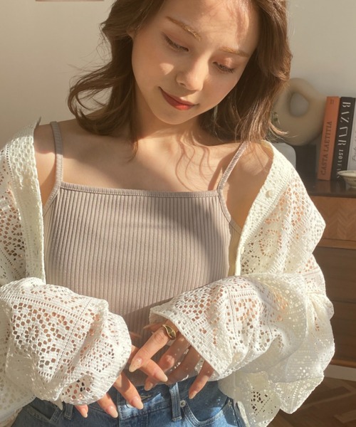 moment+(モーメントプラス)の「【累計販売枚数4万枚突破!】カップ付きテレコリブスクエアキャミソール(キャミソール・レディース・ブラウン/モカ/ベージュ/オフホワイト/ブラック/ホワイト系その他/ナチュラル/チャコールグレー・M/S/L)」の7枚目の写真