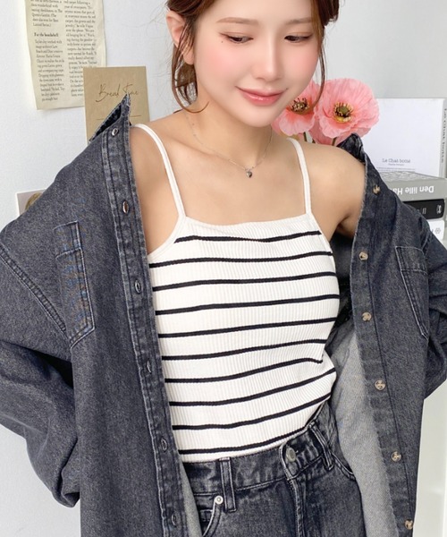 セール】【累計販売枚数3万枚突破！】カップ付きテレコリブスクエア