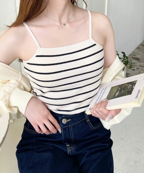 moment+(モーメントプラス)の「【累計販売枚数4万枚突破!】カップ付きテレコリブスクエアキャミソール(キャミソール・レディース・ブラウン/モカ/ベージュ/オフホワイト/ブラック/ホワイト系その他/ナチュラル/チャコールグレー・M/S/L)」の18枚目の写真