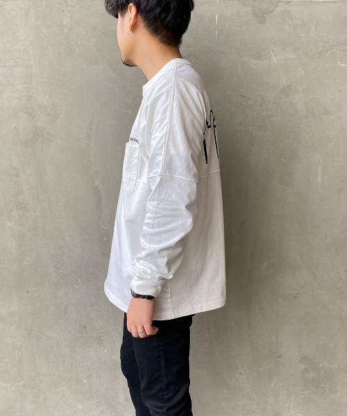 Manhattan Portage（マンハッタンポーテージ）の「[MANHATTAN PORTAGE/マンハッタンポーテージ] 別注 スカイラインロゴバックプリントロンＴ（Tシャツ/カットソー・レディース・ホワイト/ブラック/グレー/ピンク・S/M/L）」の11枚目の写真