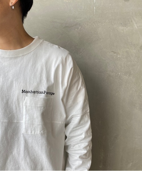 Manhattan Portage（マンハッタンポーテージ）の「[MANHATTAN PORTAGE/マンハッタンポーテージ] 別注 スカイラインロゴバックプリントロンＴ（Tシャツ/カットソー・レディース・ホワイト/ブラック/グレー/ピンク・S/M/L）」の13枚目の写真
