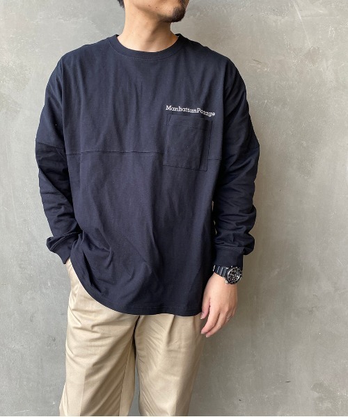 Manhattan Portage（マンハッタンポーテージ）の「[MANHATTAN PORTAGE/マンハッタンポーテージ] 別注 スカイラインロゴバックプリントロンＴ（Tシャツ/カットソー・レディース・ホワイト/ブラック/グレー/ピンク・S/M/L）」の15枚目の写真