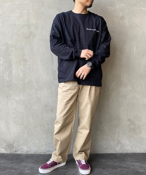 Manhattan Portage（マンハッタンポーテージ）の「[MANHATTAN PORTAGE/マンハッタンポーテージ] 別注 スカイラインロゴバックプリントロンＴ（Tシャツ/カットソー・レディース・ホワイト/ブラック/グレー/ピンク・S/M/L）」の16枚目の写真
