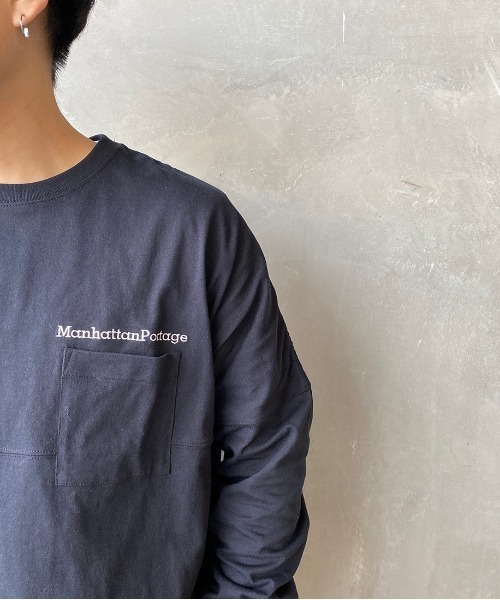 Manhattan Portage（マンハッタンポーテージ）の「[MANHATTAN PORTAGE/マンハッタンポーテージ] 別注 スカイラインロゴバックプリントロンＴ（Tシャツ/カットソー・レディース・ホワイト/ブラック/グレー/ピンク・S/M/L）」の20枚目の写真