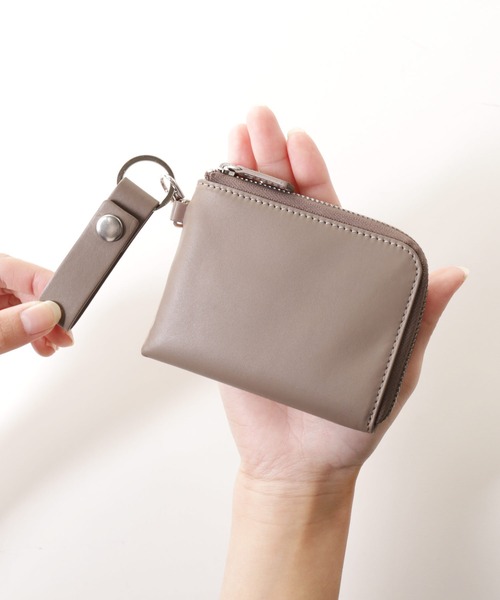 mieno（ミエノ）の「[mieno]牛革レザーコンパクトミニ財布キーリング付き（財布・レディース・ブラック/ダークブラウン/パープル/レッド/ブルー/グリーン/ウッド/マスタード/キャメル・FREE）」の10枚目の写真