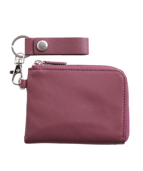 mieno（ミエノ）の「[mieno]牛革レザーコンパクトミニ財布キーリング付き（財布・レディース・ブラック/ダークブラウン/パープル/レッド/ブルー/グリーン/ウッド/マスタード/キャメル・FREE）」の21枚目の写真