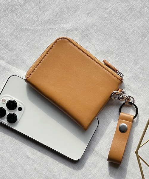 mieno（ミエノ）の「[mieno]牛革レザーコンパクトミニ財布キーリング付き（財布・レディース・ブラック/ダークブラウン/パープル/レッド/ブルー/グリーン/ウッド/マスタード/キャメル・FREE）」の13枚目の写真