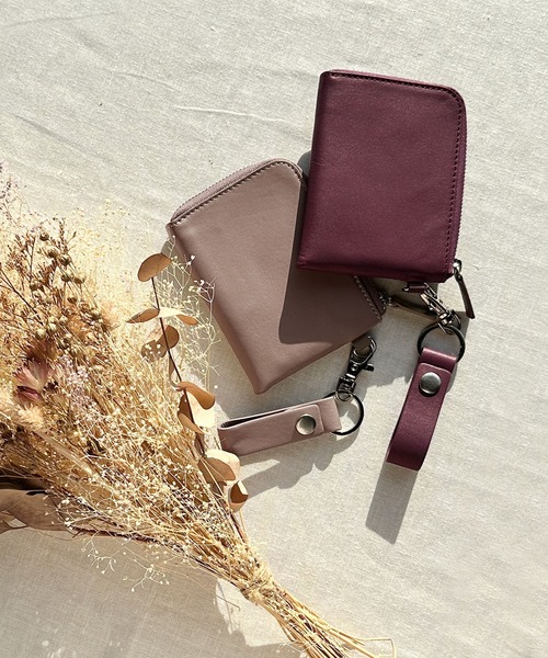 mieno（ミエノ）の「[mieno]牛革レザーコンパクトミニ財布キーリング付き（財布・レディース・ブラック/ダークブラウン/パープル/レッド/ブルー/グリーン/ウッド/マスタード/キャメル・FREE）」の14枚目の写真