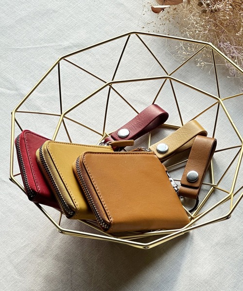 mieno（ミエノ）の「[mieno]牛革レザーコンパクトミニ財布キーリング付き（財布・レディース・ブラック/ダークブラウン/パープル/レッド/ブルー/グリーン/ウッド/マスタード/キャメル・FREE）」の15枚目の写真